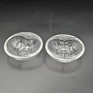 Movado Crystal Catchall Tray Set of 2 – Sculpted Glass Dishes